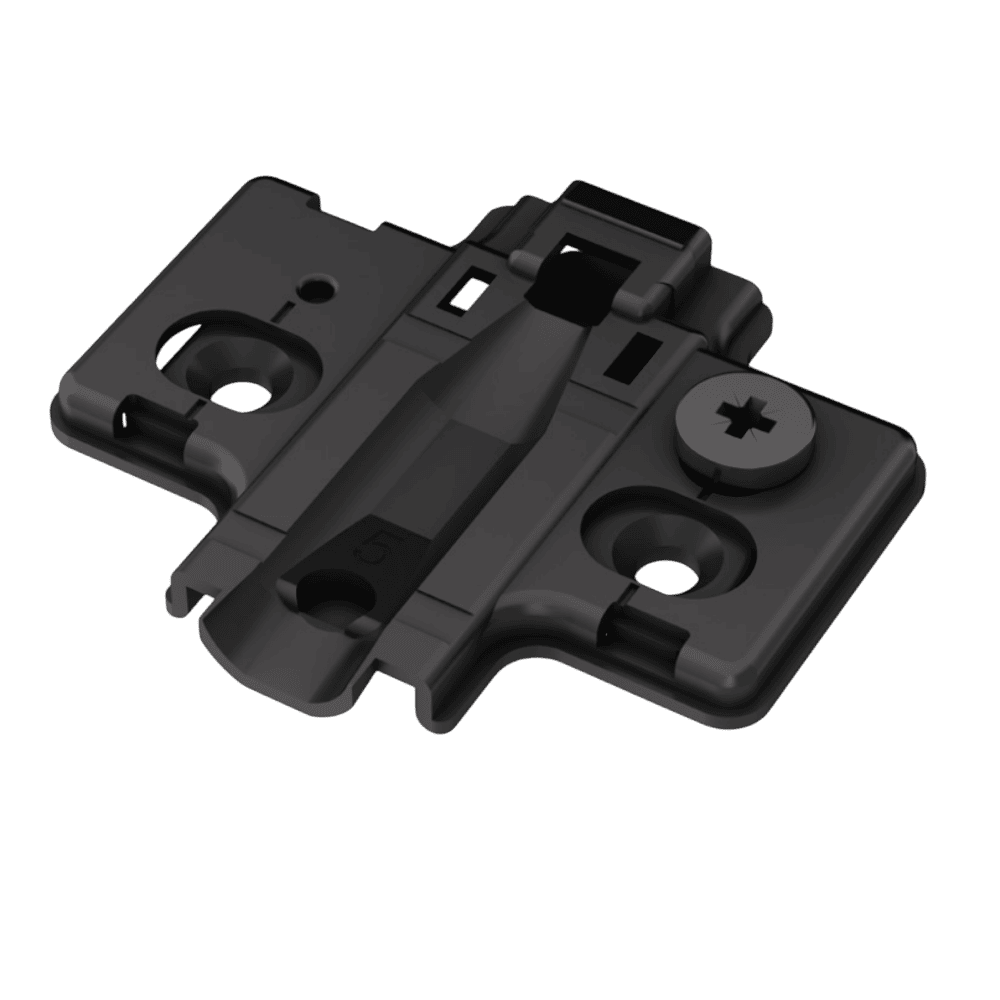 Base charnière ajustable (vis 5mm) avec chevis 11,5mm Noir
