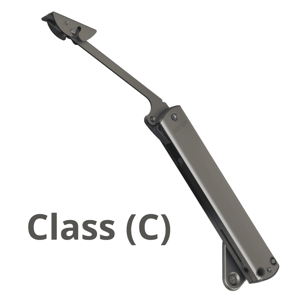 Mécanisme Slim  pour porte relevable, classe C