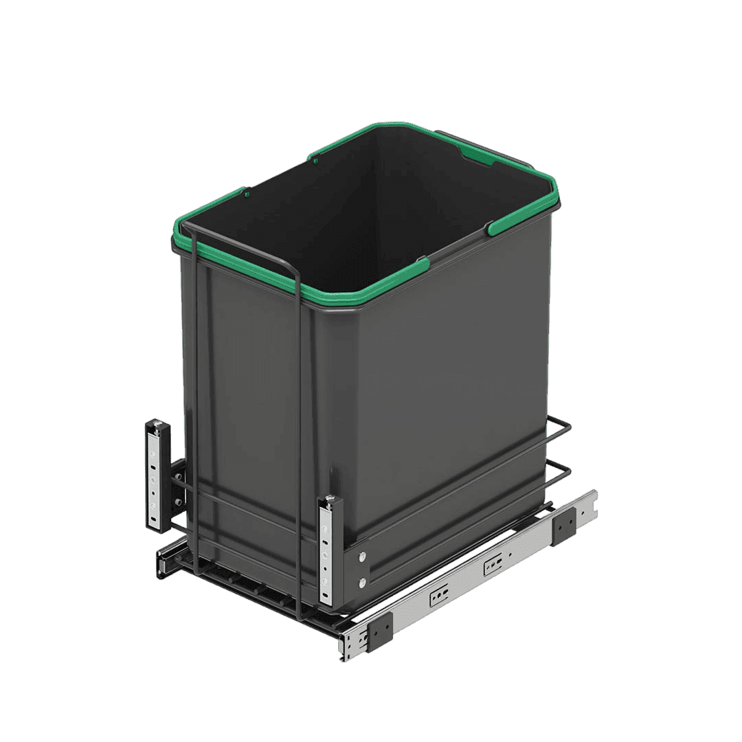 Poubelle coulissante 35L détachable, anthracite