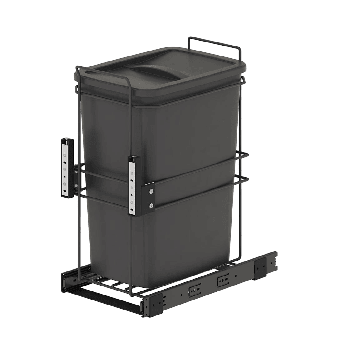 Poubelle coulissante 300 mm, 1x35L à frein