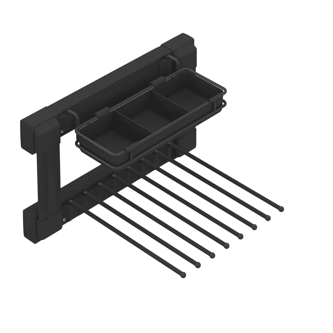 Cintre pantalon mobile avec rail + divisions de rangement en haut,Droite